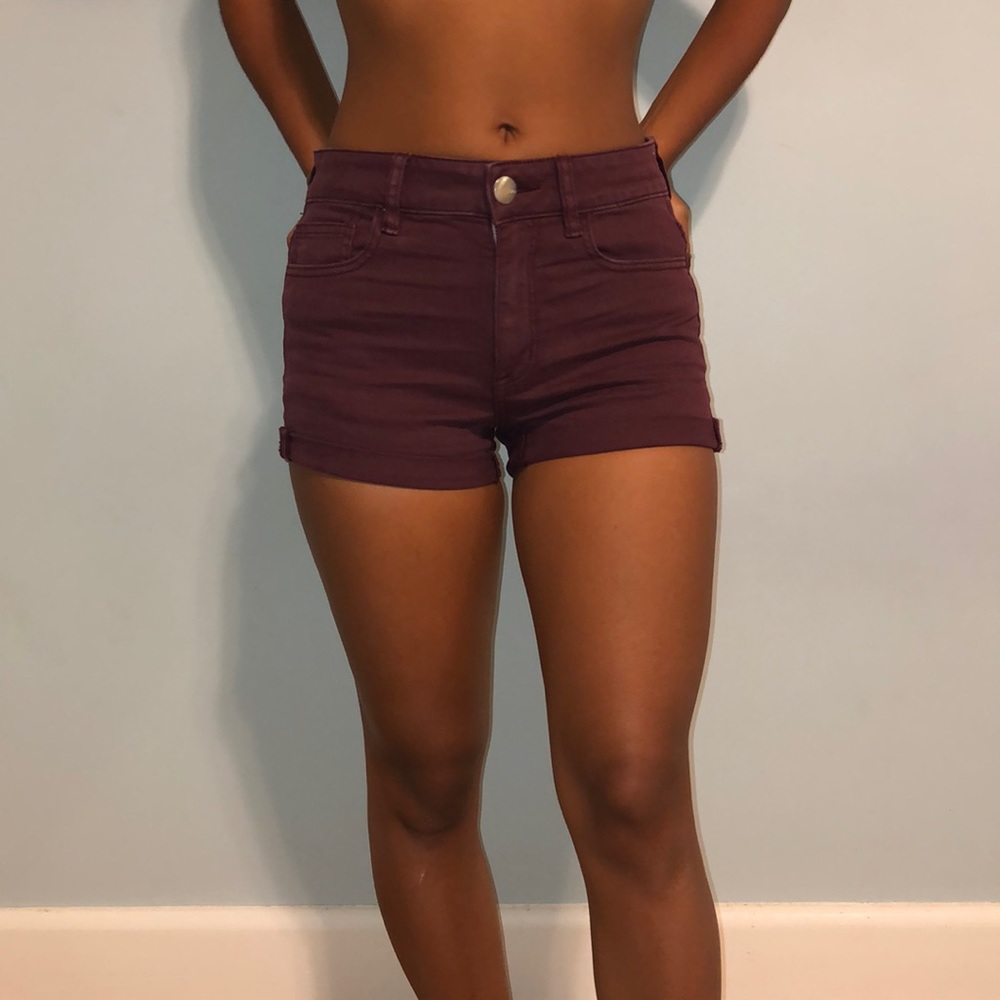 Maroon American Eagle shorts